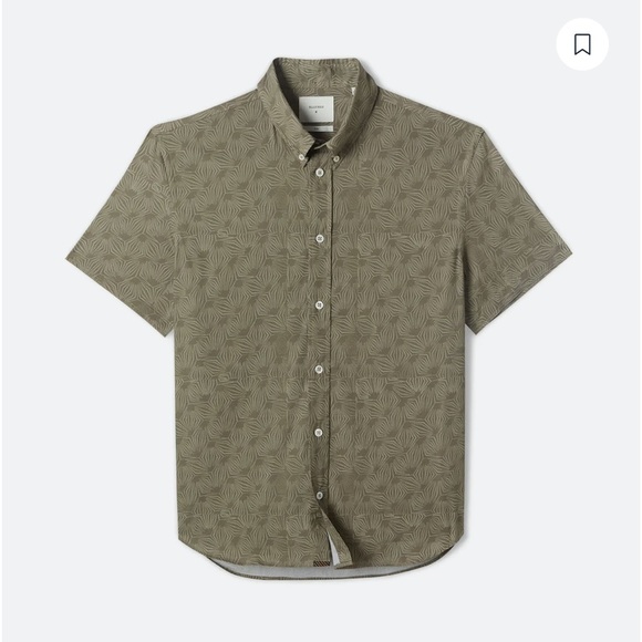 14. Billy Reid Murphy Mens Dress Shirt in Olive - Picture 15 of 17